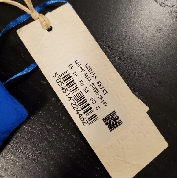 💫NWT By GLAMOROUS Womens High Rise Blue Suede Mini Skirt - Picture 6 of 11